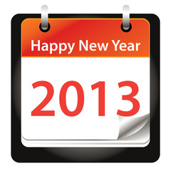 vector icon calendar new year 2013