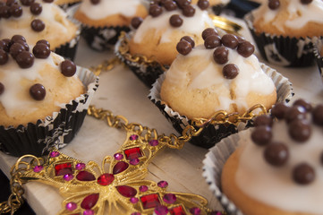 Muffins für eine Piraten-Geburtstagsparty