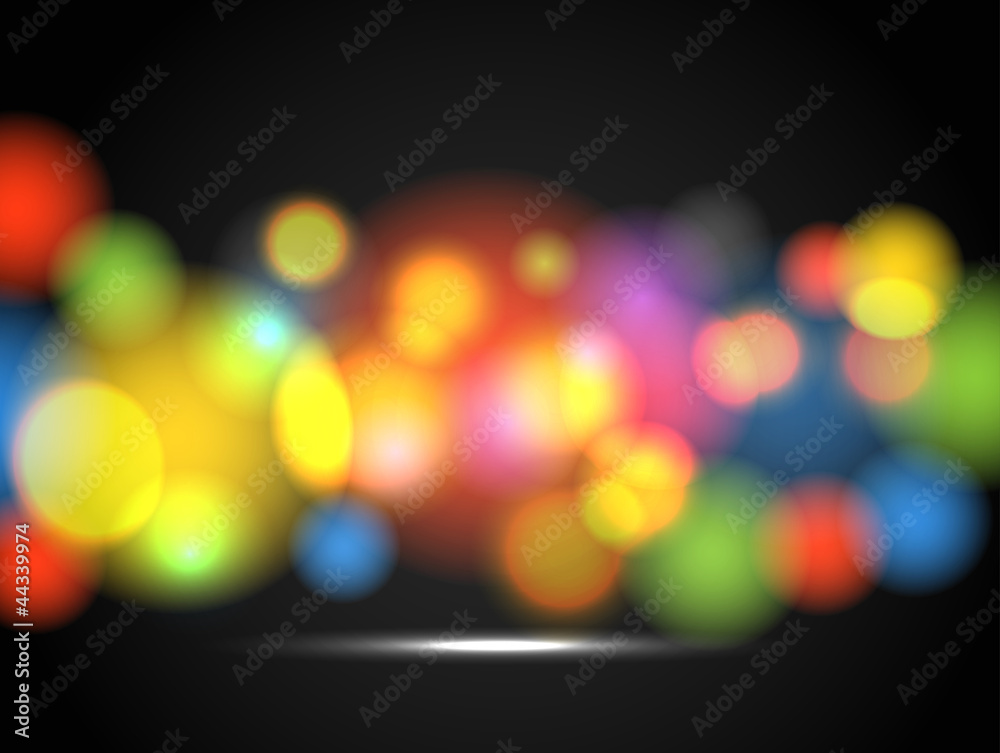 Poster Abstract background of glowing color circles