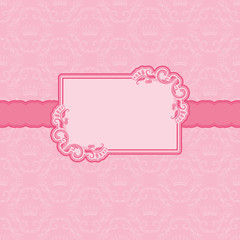 Template frame design for greeting card .