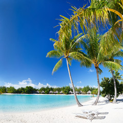 Perfect beach on Bora Bora