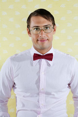 Young Retro Man Smiling