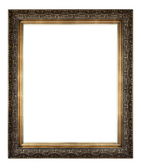 Fototapeta premium isolated antique golden frame