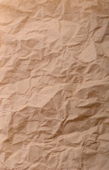 crinkeled brown paper