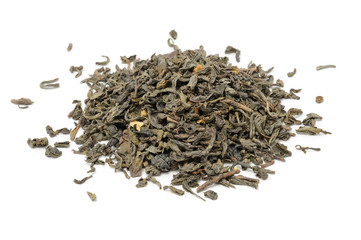 Loose Green Tea Isolated on White Background