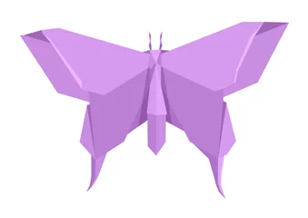 Cercles muraux Animaux géométriques papillon en origami
