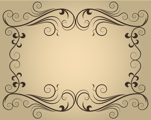 Fototapeta premium Vintage vector ornate calligraphic frame