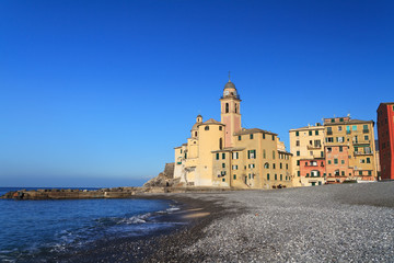 beach and church in Camogli