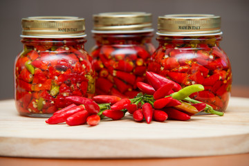 Calabrian peppers in oil hot pepper very hot chili