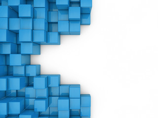 cubes abstract background 3d render