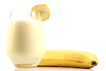 Selbstklebende Fototapete Milchshake Bananenmilch