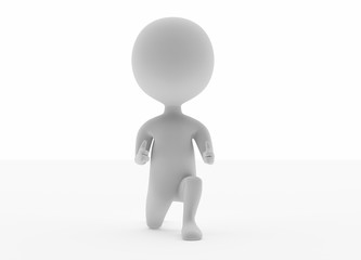 3d humanoid character with thumbs up
