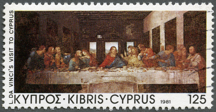 CYPRUS - 1981: shows "The Last Supper" by Da Vinci