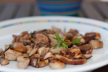 Steinpilze gebraten und mariniert