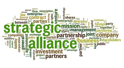 Strategic alliance concept in tag cloud - 44355148