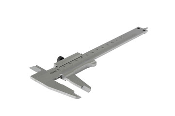 Sliding calipers isolated on the white background