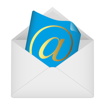 Email symbol in envelope