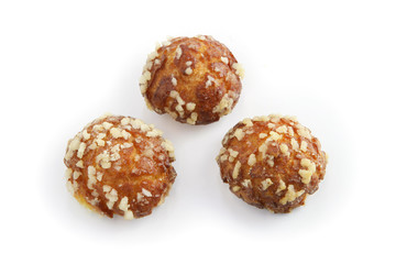 Three pastry choux