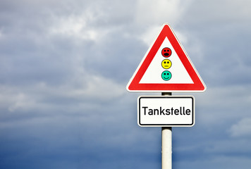 Schild Tankstelle 