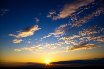 Sky background on sunrise.