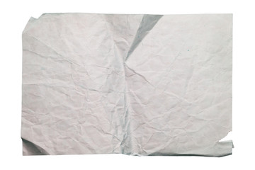 Obraz premium Old wrinkled paper on white