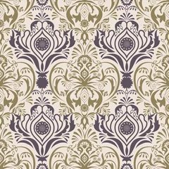 Gordijnen Seamless background with classical ornamental pattern. © tatianat