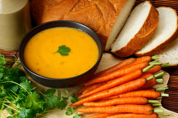 Carrot and coriander soup