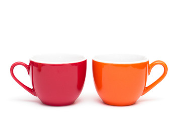 Espressotassen in rot und orange