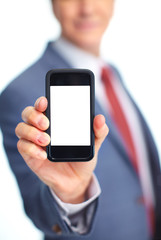 Businessman with a phone.
