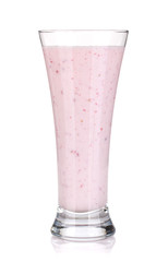 Raspberry milk smoothie