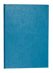 Cover blue book on a white background