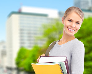 Young student woman.