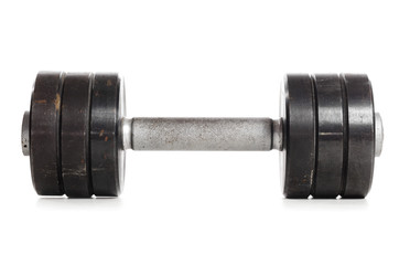 one used metal barbell