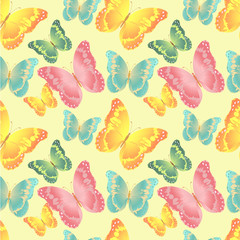 Цельной картины с силуэты яркие бабочки