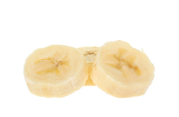 Bananenstücke freigestellt