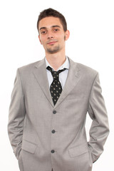 Handsome young caucasian businessman