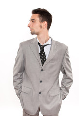 Handsome young caucasian businessman