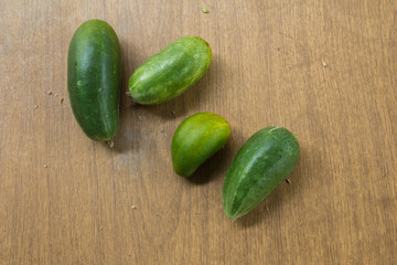 cucumber on a wooden background
