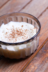 rice pudding with cinnamon