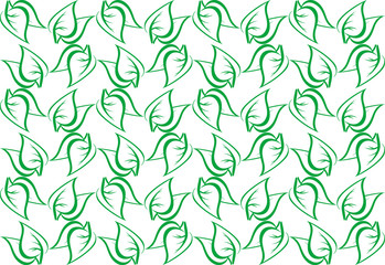 Green leaves seamless background