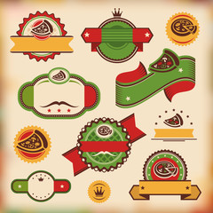 vintage pizza labels