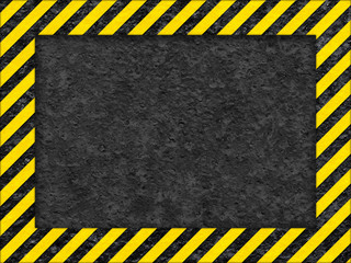 Grunge Black and Yellow Surface as Warning or Danger Frame - 44369546