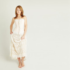 Fashion lady on background