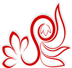 Flower isolated on white background. Application. Vector illustration.