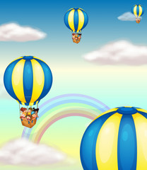 kids in hot air balloon