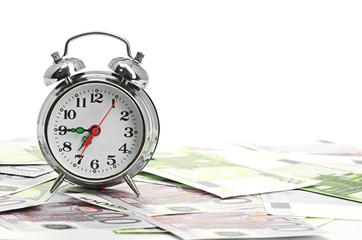 Alarm clock for euro banknotes