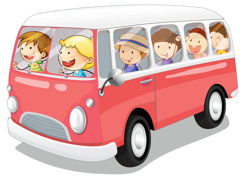 kids in a bus
