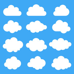 Set of  clouds, vector illustration