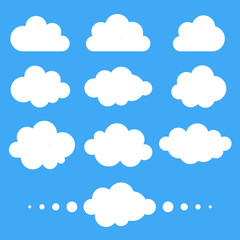 Set of  clouds, vector illustration