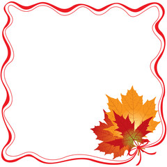 Frame with maple leaves